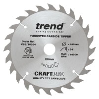 Trend CSB/16024 Craft Saw Blade 160mm X 24t X 20mm £23.42